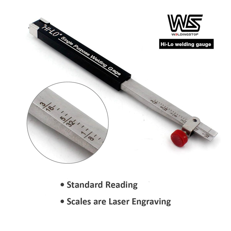 WeldingStop Hi Lo Gauge Hi-Lo Internal Welding Gage Single Purpose in Inch Stainless Steel HI-Lo Gauge Inch