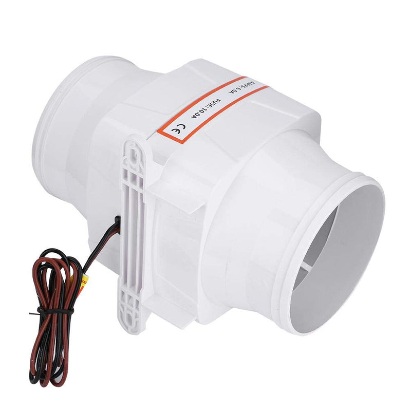 12V DC Boat Engine Blower Fan, 270 CFM Inline Marine Bilge Ventilation Fan for Yachts & Boats – 4-Inch Quiet Air Blower for Engine Compartment Cooling