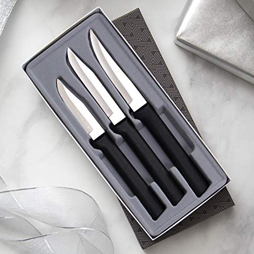 RADA Cutlery Paring Knife Galore Gift Set (G201) & Sharpener, Black