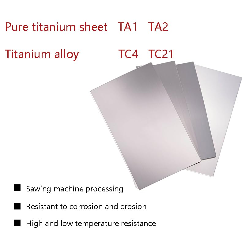 1Pc Gr5(TC4) Titanium Plate Sheet, 0.3 x 200 x 200mm Titanium Metal Sheet for Industrial Machinery Metalworking Gr5(TC4) T0.3W200L200 1