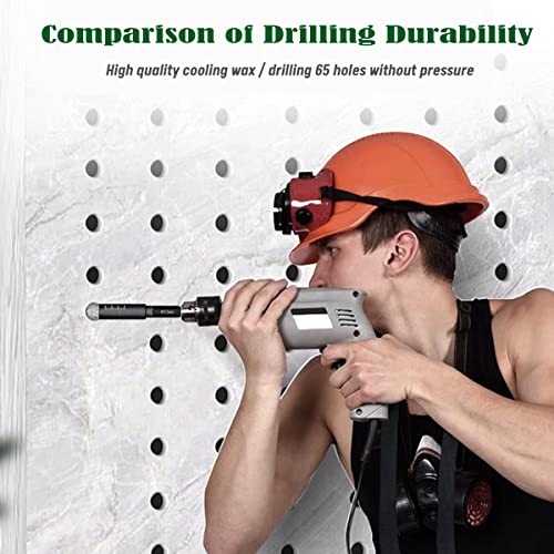 8 PCS Black Dry Diamond Drill Bits Set, Hex Shank Diamond Hole Saw Kit with Storage Bottle, for Granite Marble Tile Ceramic Stone Glass Hard Materials (Not for Wood) with Size 3/16'' to 9/16''