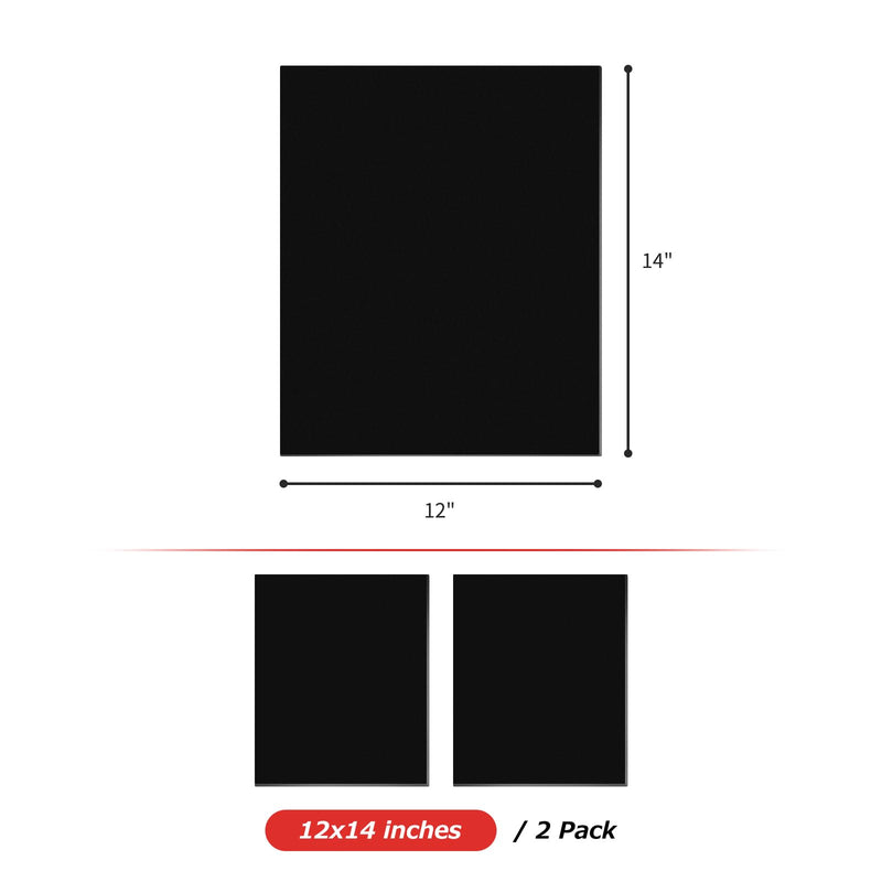 Matace 2 Pack 12x14 Inch Fireproof Welding Blanket & Pad, 5mm Thickened Fire Resistant Carbon Felt Cloth, Flame Retardant Fabric for Stove Wick, Heat Shield for Soldering, Firepit, Smoker, Black 12x14" 2 Pack 1/5 Inch (5mm)