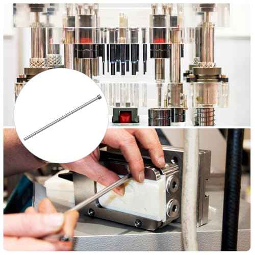 uxcell Straight Ejector Pins, 5mm(0.2") Dia. 65Mn Steel Round Tip Punch 150mm(5.91") Long for Mechanical Maintenance 20Pcs 0.197" x 6"