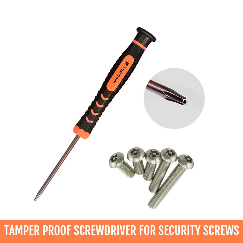 T6 Torx Security Screwdriver, TECKMAN Torx T6H Screwdriver for Apple Mac Mini, Oakley Juliet Sunglasses,Xbox Controller Mainboard,Pocket Knife and other Electronic Device Repair
