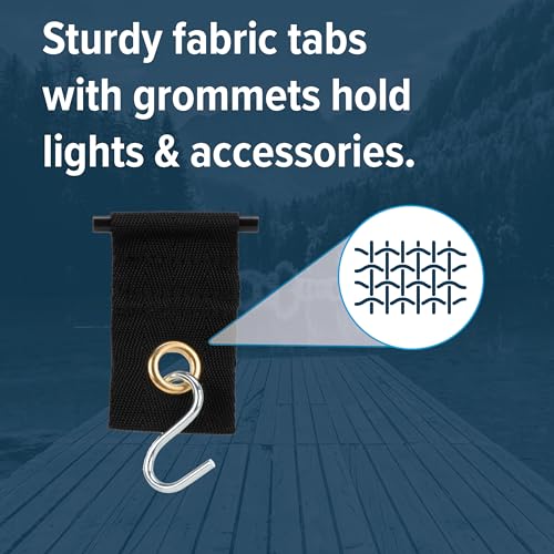 Camco 42733 Fabric Party Light Holders, Black, 7 Pack