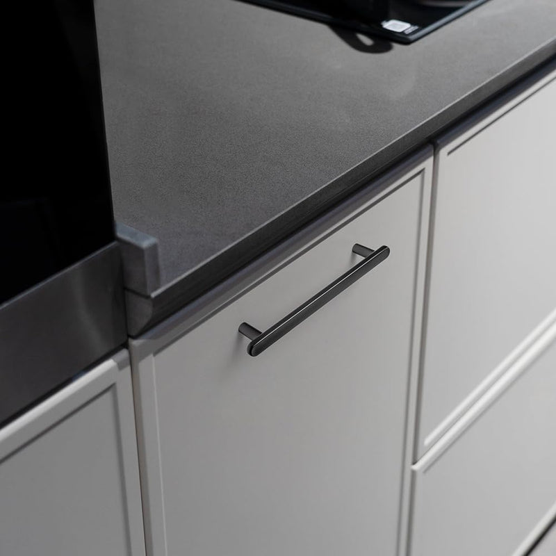 Goo-Ki 6 Pack 5" Classic Curvature Matte Black Cabinet Handles - Timeless Appeal Meets Modern Functionality for Kitchen Drawer Improvement 5" Center to Center