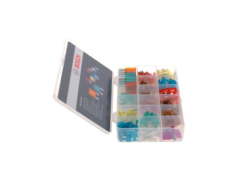BOSCH 1987529079 Blade Fuse Assortment Kit (251 pcs.) - Includes 20 Different Fuses and Storage/Organizer Case