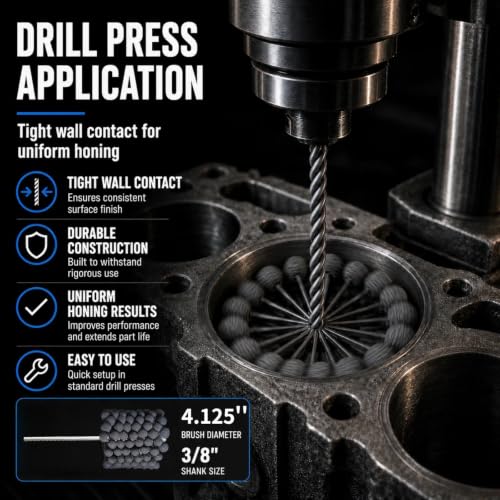 4.125 in (105mm) Cylinder Hone, 240 Grit Silicon Carbide Ball Hone 4.125'' (105mm)