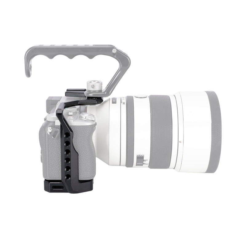 NICEYRIG A7C II A7CR Aluminum Cage for Sony Alpha A7CII / A7CR / A7C Mirrorless Camera Vlog Vlogging Video Making with Quick Release Plate for Arca-Swiss, NATO Rail, Cold Shoe - 419