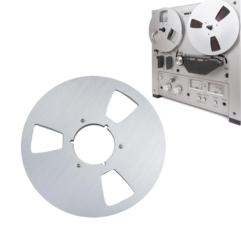 10.5 Inch Metal Tape Reel, 1/4 Inch Empty Take Up Reel | Metal reel for 1/4 inch reel to reel tape, used for tape winding, storage, transfer, and replacement.