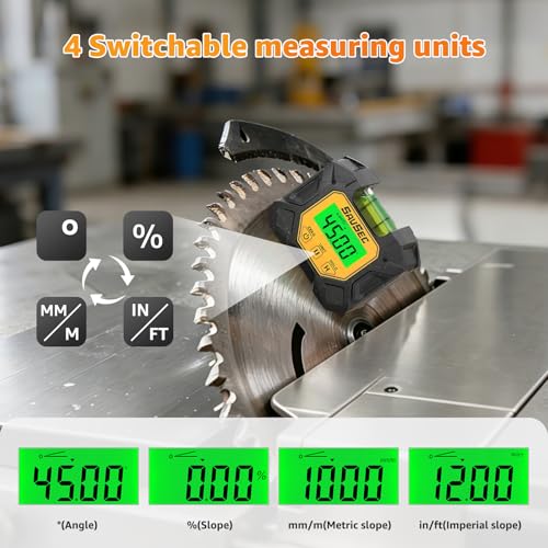 Digital Angle Gauge ±0.1° Accuracy 360° Flip Screen IP54