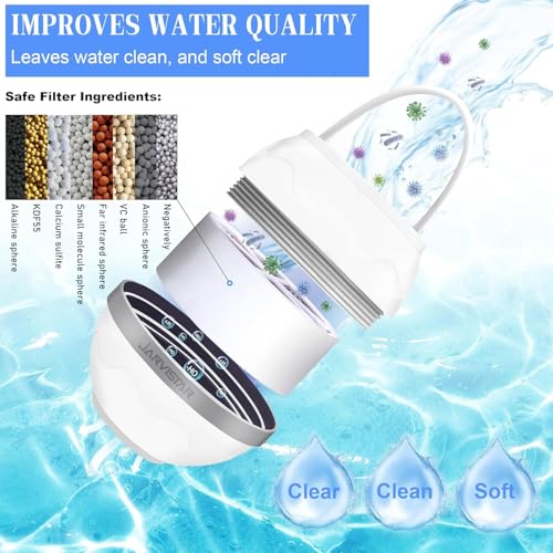 JARVISTAR Bath Filter for Tub Faucet, Reusable Hanging Design, White