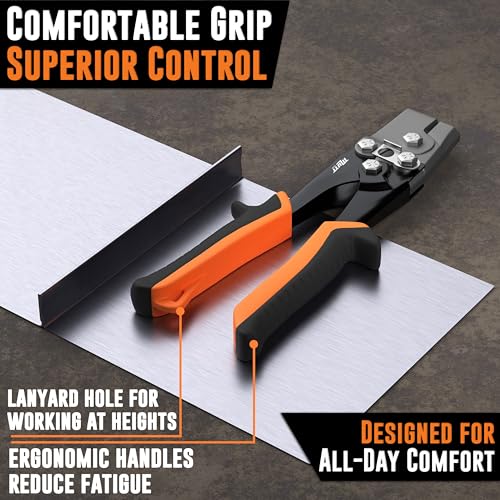 Mutt Tools Snap Lock Punch and Gutter End Cap Crimper HVAC Tool