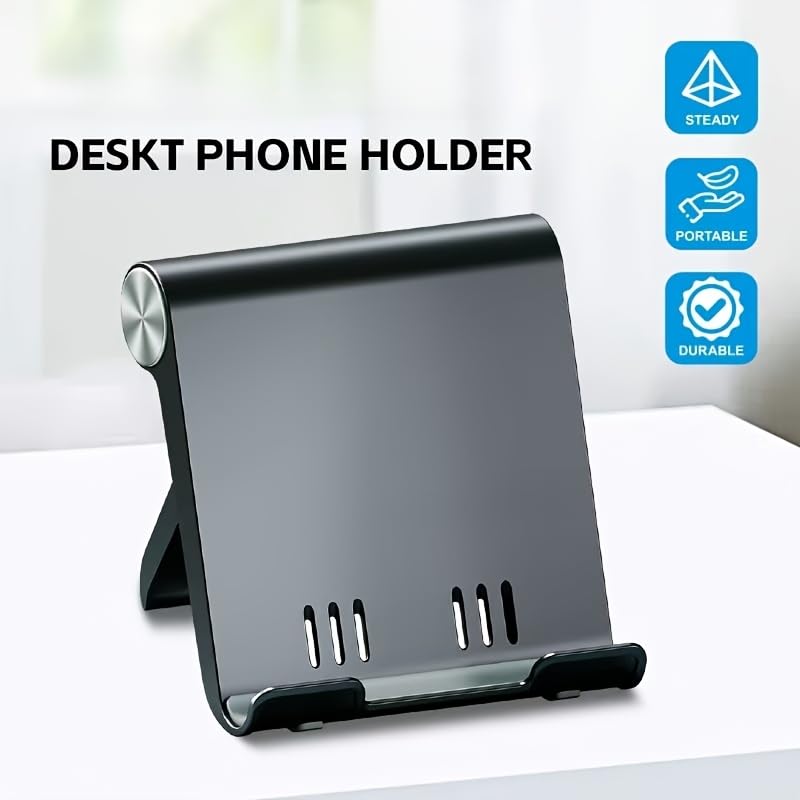 Cell Phone Stand,Portable Foldable Phone Stand, Suitable for Smartphones and Tablets Black