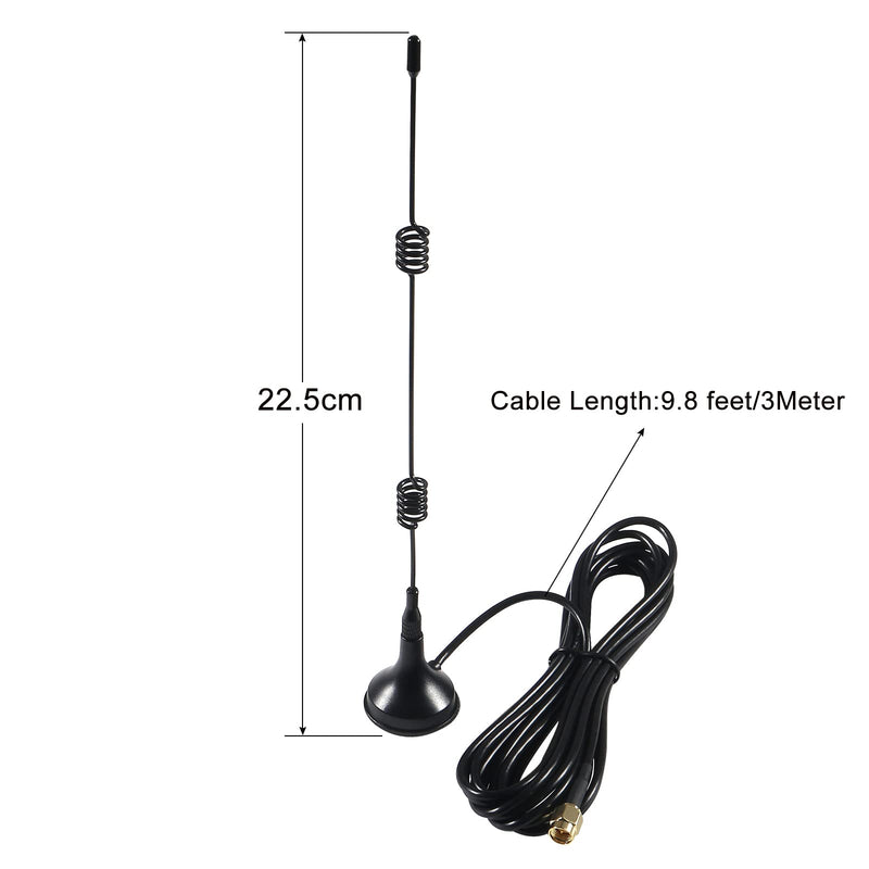 2.4GHz 7dBi WiFi Booster Antenna (2-Pack) - SMA Male Connector - Dual Band (2.4GHz & 5.8GHz) - Compatible with WiFi Router, Security Camera, Network Card, USB Adapter