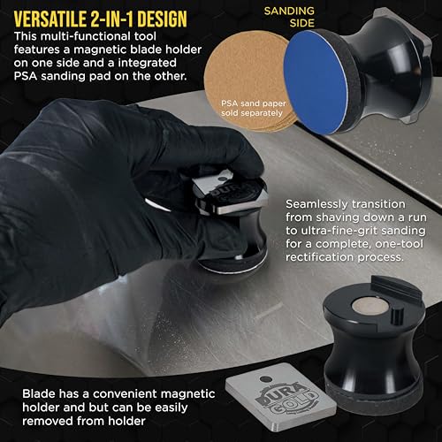 Dura-Gold Tungsten Denibbing Blade File Tool with Magnetic Holder - 2-in-1 Blade & Holder