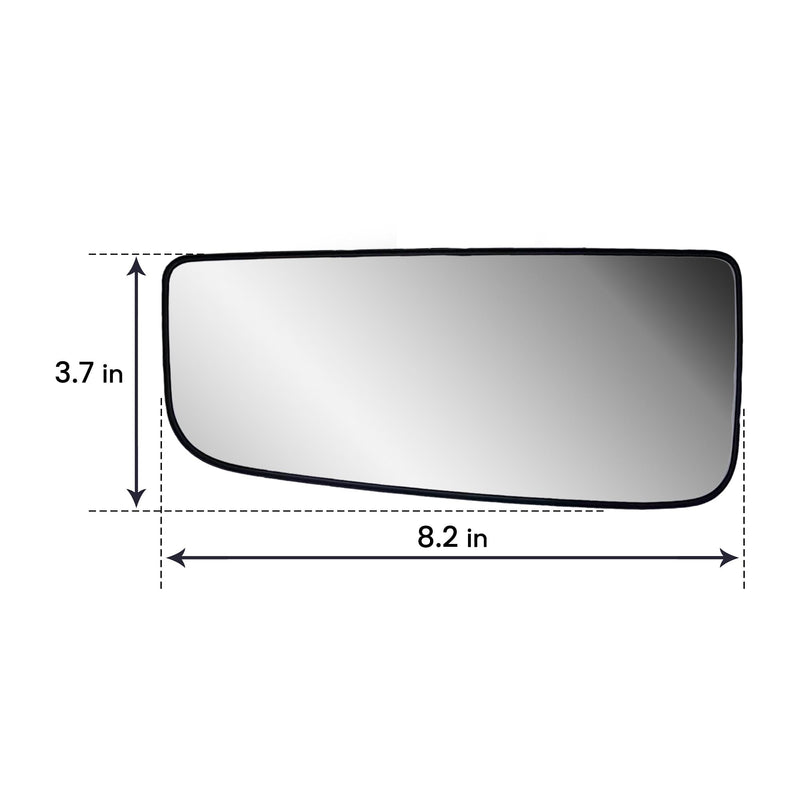 Replacement Driver Left Side Door Towing Mirror Lower Small Glass Convex Heated with Back Plate for Ford F-150 F 250 F-350 F-450 F-550 from 2015 to 2024 Small Driver (LH) Side