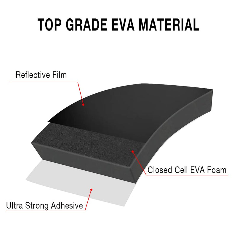 GUEQUITLEX Garage Wall Guards Foam Car Door Protector Wall Bumper Guard - 2 Pack, Corner, Black, Plastic with PP film surface, Foam, Polypropylene (PP)