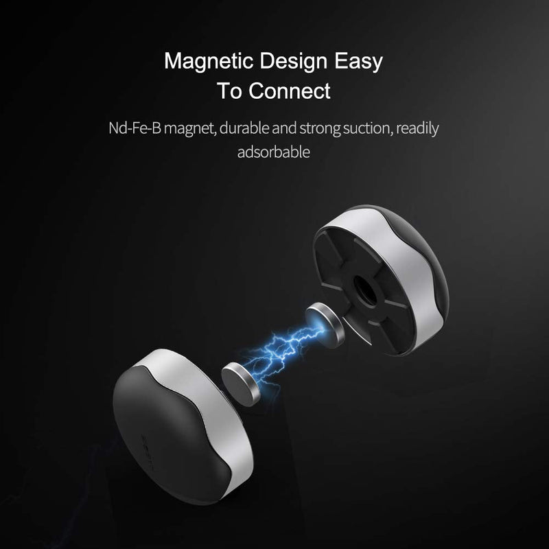 Hagibis Laptop Cooling Pad, Ergonomic Laptop Stand Small Invisible Cooler Ball Portable Magnetic Foot Heat for MacBook Pro Computer Sliver