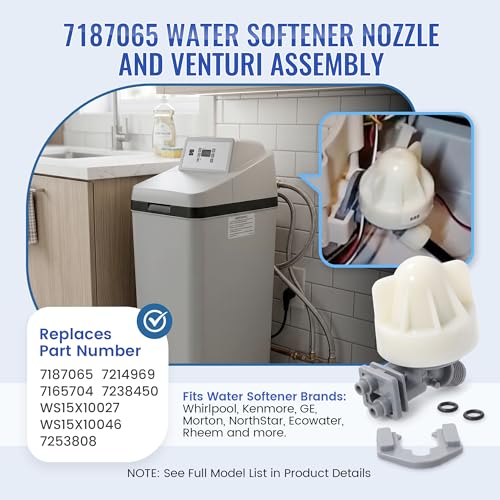 Upgraded 7187065 Water Softener Nozzle & Venturi Assembly Replacement Kit