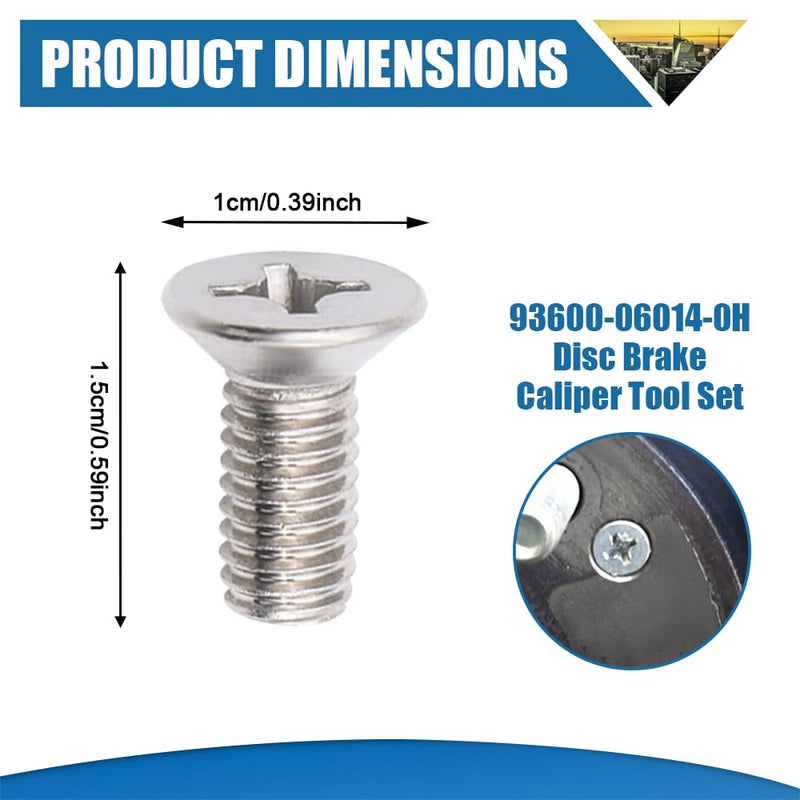 12PCS Stainless Steel Brake Disc Rotor Screws, Brake Rotor Bolt, Retaining Screws for Front and Rear, 93600-06014-0H Car Hardware Bolts Screw Kit Compatible with Honda Acura (12PCS) 12PCS