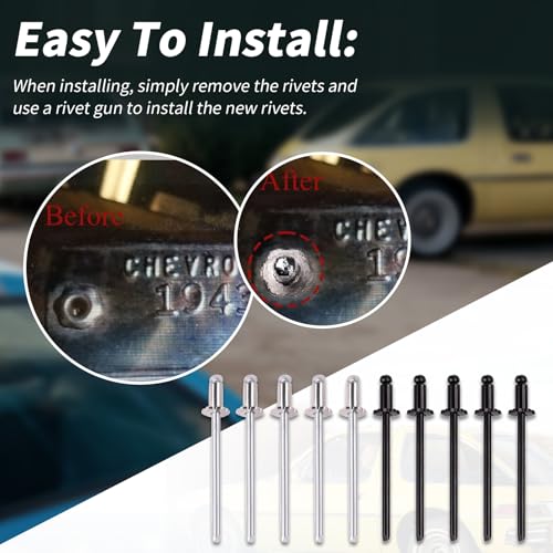 XTPTFABS 10Pcs Rosette Rivet,Anti-Rust Stainless Steel Construction