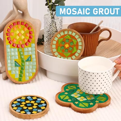  [AUSTRALIA] - Mosaic Crystal Grout, Mosaics Tile Tools, Mosaic Tile Accessories – Essential for Handmade Grouting and Perfect for DIY Craft Projects (Yellow, 8.8oz)