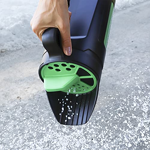 Hand Spreader Shaker for Seed, Salt, De-Icer, Ice Melt, Earth Food and Fertilizer - Multiple Opening Sizes for Any Need - Up to 80 Oz Plant Seed