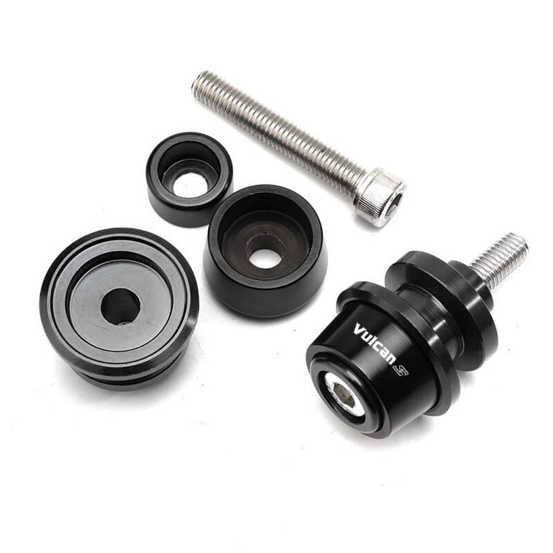 Motorcycle Accessories Aluminum Swing arm Spools Slider Stand Screw Fits For KAWASAKI Vulcan S 650 2015-2024 2025 (Black) Black