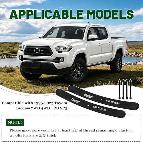 Extended Alignment Pins for 1.5"-2" Rear Add A Leaf Lift Kit Compatible with 1995-2023 Tacoma 2WD 4WD