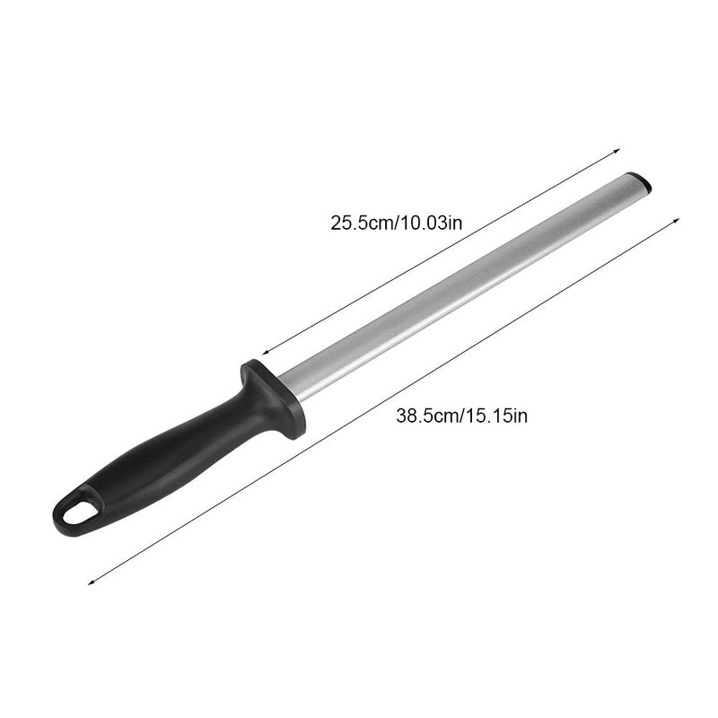 10 Inch Knife Sharpening Honing Rod, Professional Steel Knife Sharpener for Restaurant, Gourmet Chefs, and Home Kitchen Blade Sharpening
