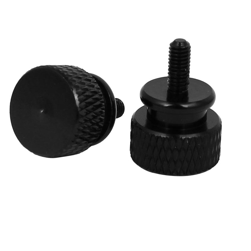 uxcell Computer PC Case M3x7mm Aluminum Alloy Knurled Thumb Screws Black 10pcs