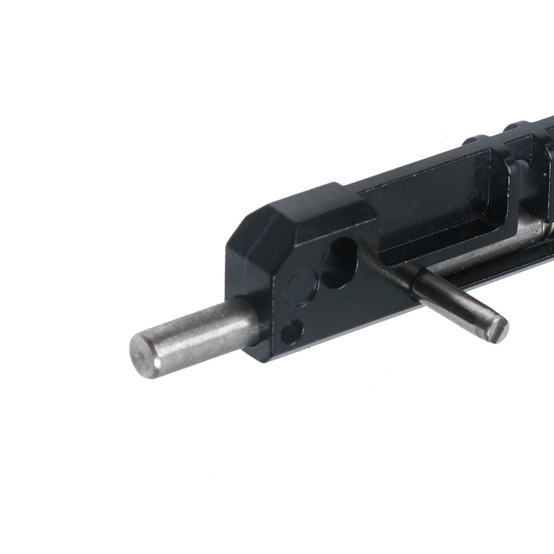 8 Pcs Right Spring Loaded Latch Zinc Alloy Spring Loaded Barrel Bolt Latch Normally Locked Flush Bolt for Industrial Device Door Equipment Doors, Black Right latch style two