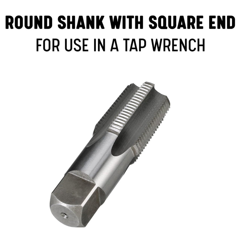 Drill America 1/4"-18 High Speed Steel 4 Flute Pipe Tap (Pack of 1), T/A Series