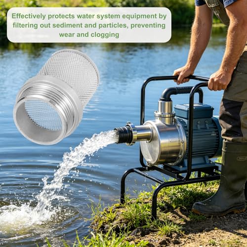 uxcell 2 Inch 304 Stainless Steel Filter Head, Hose Suction Strainer 2" (DN50)