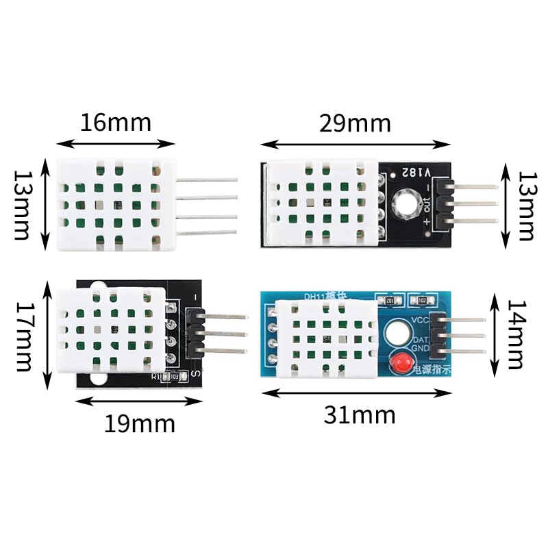 3Pcs GXHT11 High-Precision Digital Temperature and Humidity Sensor Module, 2.5V-5.5V Single-Bus Communication Protocol Sensor, Compatible with DHT11