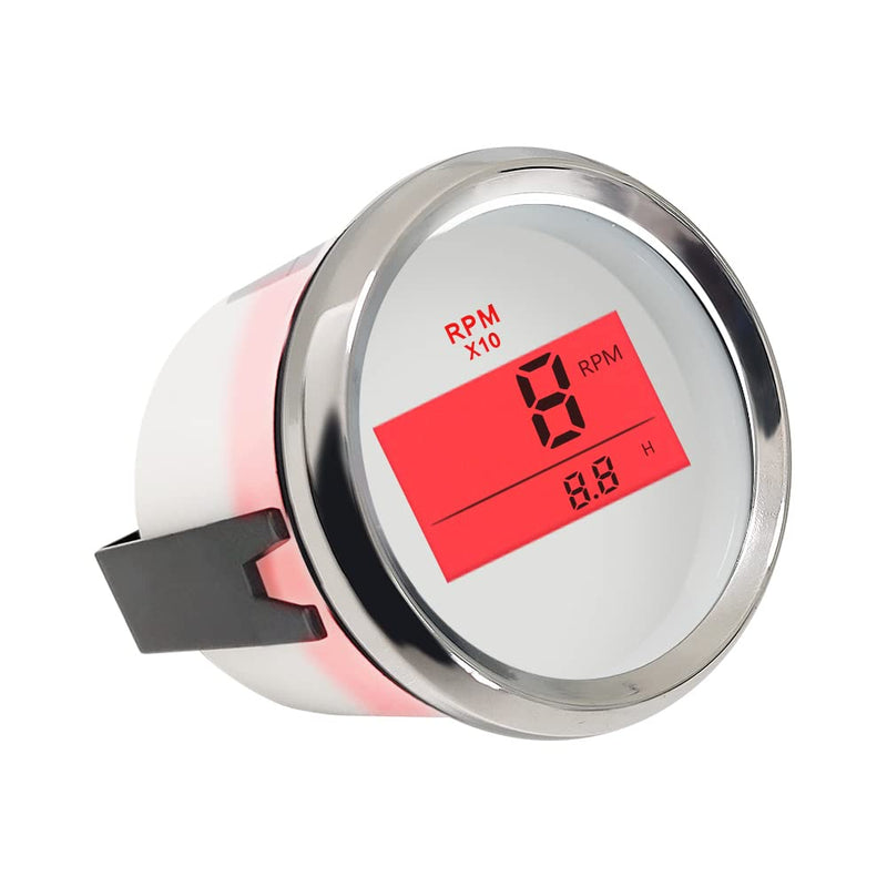 ELING Digital Tachometer RPM Gauge with Hour Meter for Car Truck Boat Yacht 0-9990RPM 52mm(2") with Backlight