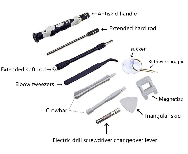 Mini Precision Screwdriver sets,Sinyiol 115 in 1 Repair Tool Kit to Fixing Phone Laptop PC Camera Electronic Watches Glasses,Switch，game consoles ，Magnetic Driver Kit with Flexible Shaftl