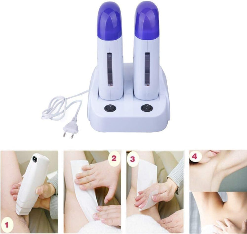  [AUSTRALIA] - SQUADO - 2 x 40 W Professional Waxing Stick Roller Heats for Waxing Stick Durable Hair Removal with Roller Waxing