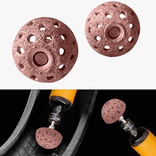 2Pcs 38mm Tungsten Alloy Tire Buffing Grinding Head, Coarse Grit with Rod
