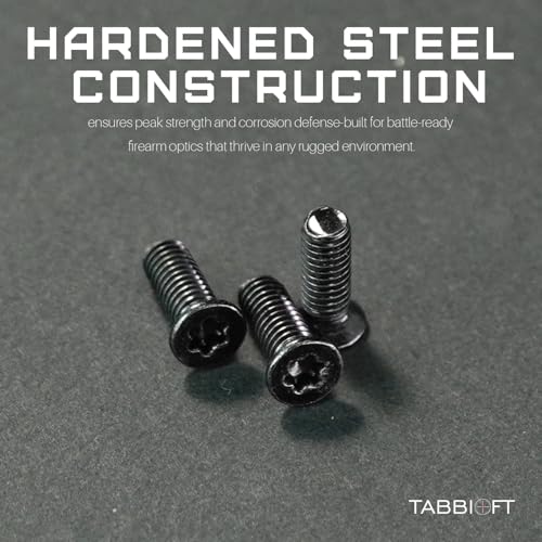 TABBIOFT Red Dot Screw Kit, 15pcs Optics and Mount Screws, M3.5x8, M3.5x10, M4x5, M4x11, #6-32 Screw Types