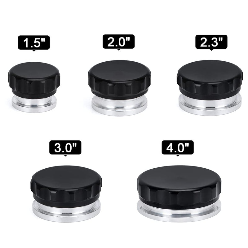 PTNHZ OD 2"/50.8mm Aluminum Alloy Weld Billet On Filler Neck Cap Oil Fuel Water Tank Black 2"