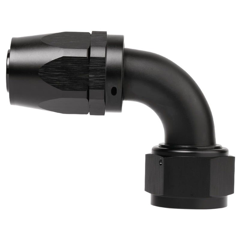 16AN 90 Degree Elbow Hose End Fitting Swivel Aluminum Black 16AN 90 Degree, Black