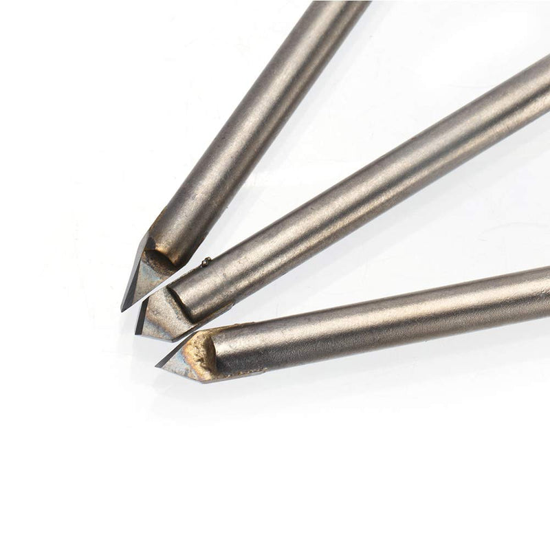 HUHAO 5PCS 30 DegreeV Bit Engraving 2 Flute CNC Router Bits 6mm Shank Engraving Bits for Marble Granite Bluestone Woodworking 30°*10*6 5PCS