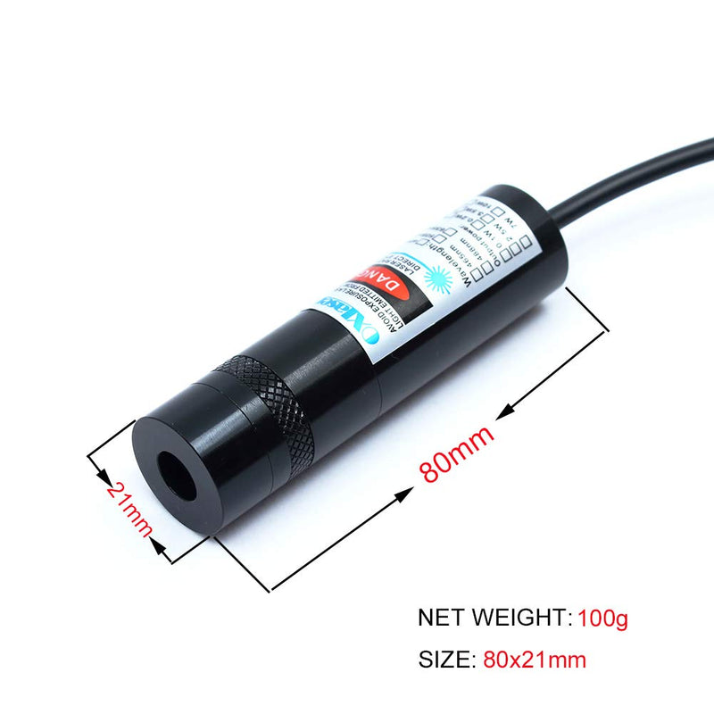 520nm Focusable High Power Green Line Module Line Generator 5V High Power Green Linear Locator for Cutting and Engraving Positioning