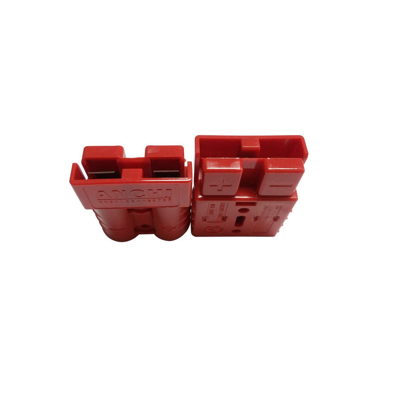 50Amp Power Connector Plug 50A Quick Connect Disconnect 600 V 2 Pairs(4pcs) for 50Amp Battery Connector(8AWG, RED) 8AWG