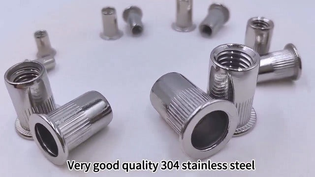 230Pcs Rivet Nut Assortment Kit,Stainless Steel Rivet Nuts M3M4M5M6M8M10 Metric Kit-230pcs