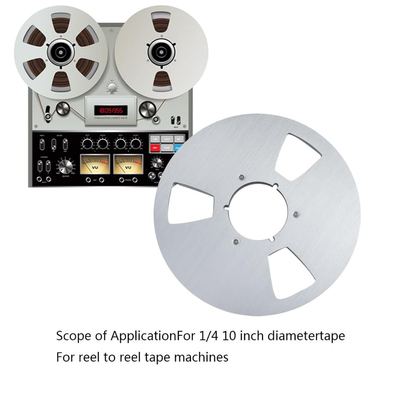 10.5 Inch Metal Tape Reel, 1/4 Inch Empty Take Up Reel | Metal reel for 1/4 inch reel to reel tape, used for tape winding, storage, transfer, and replacement.