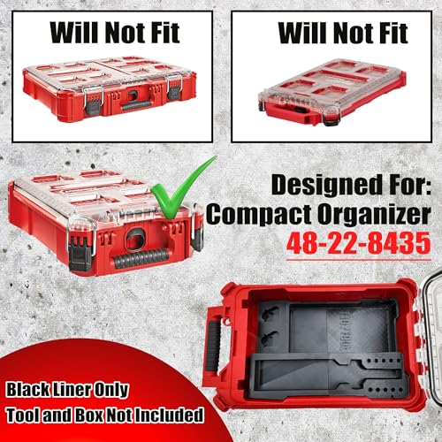 Insert for Milwaukee M12 Soldering Iron 2488-20 and Packout Compact Organizer 48-22-8435 – Custom Liner Only