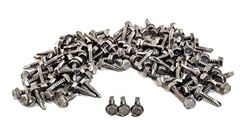 Chenango Supply #10 x 3/4" Stainless Hex Washer Head Tek Screws #10 x 3/4 inch